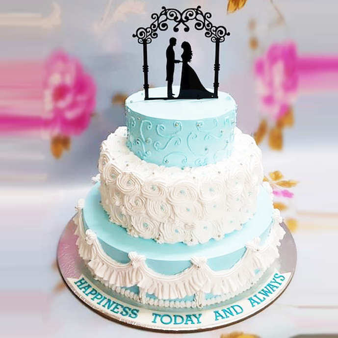Engagement Cake For Love | bakehoney.com