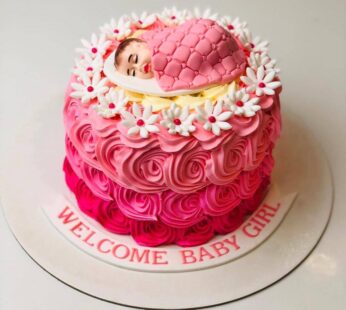 Baby Shower Semi Fondant Cake