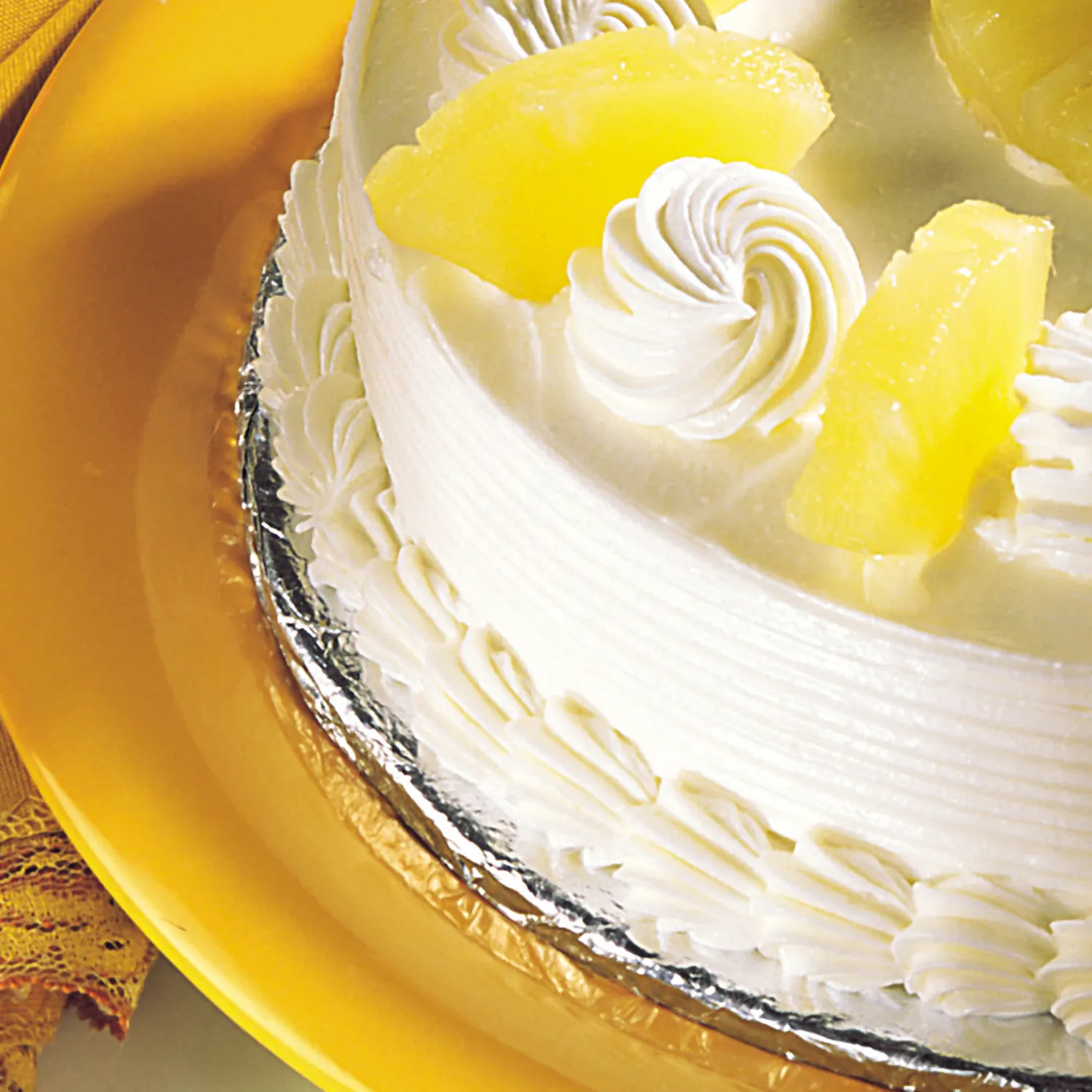 Pineapple Fresh Cream Cake Recipe | Pineapple Pastry Recipe