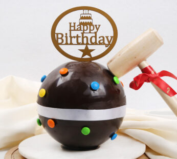 chocolate pinata ball  Birthday hammer Cake