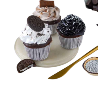 Oreo Cupcake + Kit Kat Cupcake + Chocolate Cupcake