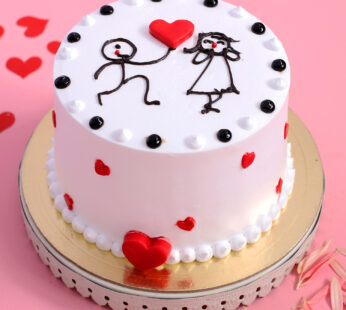 Love Couple Vanilla Designer Cake-