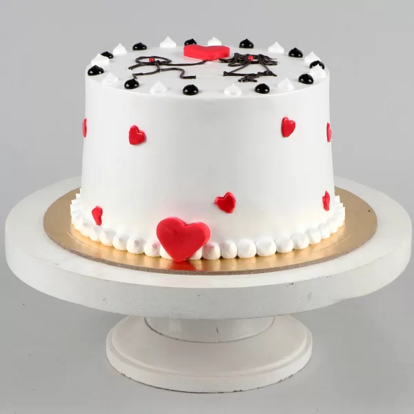 Love Couple Vanilla Designer Cake- - Image 4