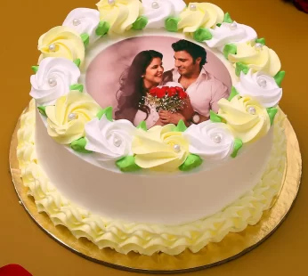 Loving You Photo Vanilla Cake