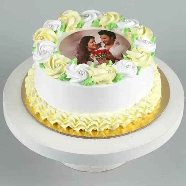Loving You Photo Vanilla Cake - Image 3