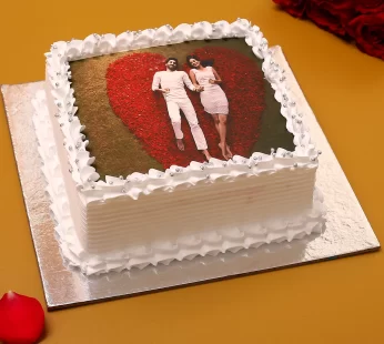 Valentine Photo Vanilla Cake