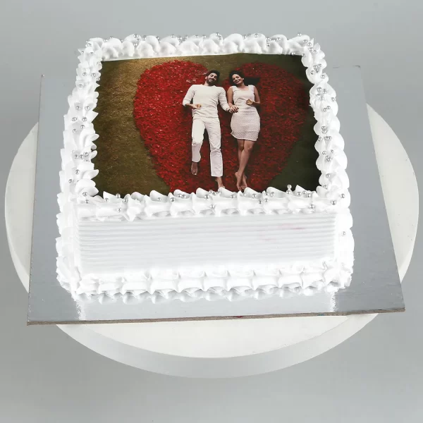 Valentine Photo Vanilla Cake - Image 3