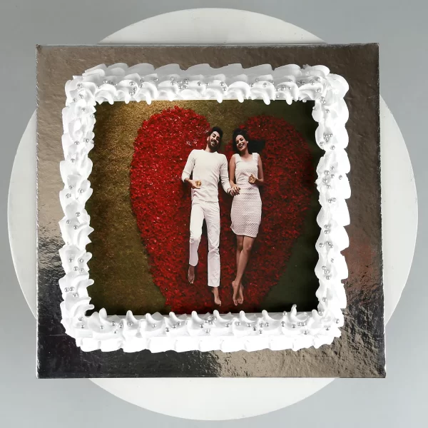 Valentine Photo Vanilla Cake - Image 5