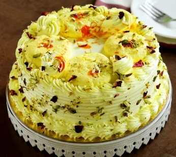 Butterscotch Cake With Rasmalai