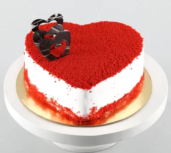 Red Velvet Heart Cake