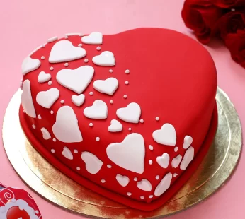 Special Hearts Truffle Fondant Cake