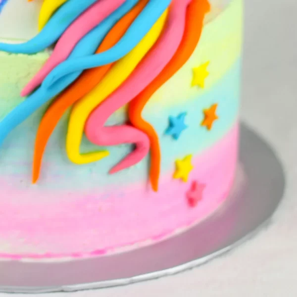 Two Tier Truffle Unicorn Cake - Image 4