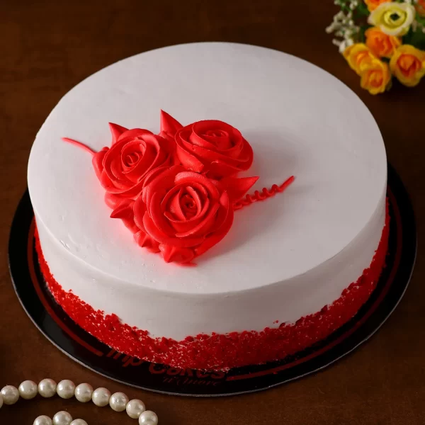 Valentine Special Rosy Red Velvet Cake