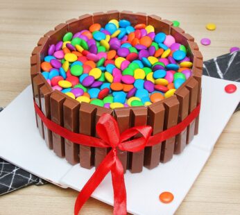 Gems Kitkat Cake