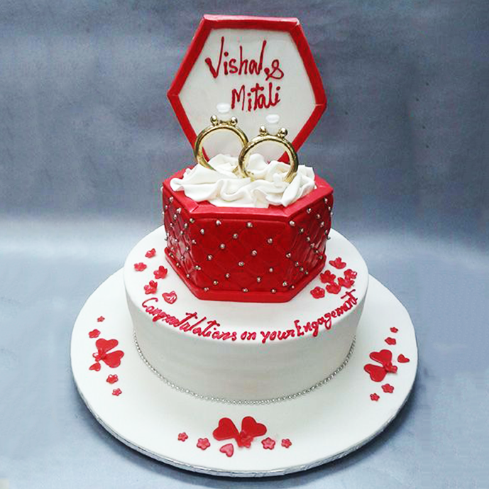 Ring Ceremony Cake 1Kg - Chocolate - Cake - Online Bakers Indore, Mahalaxmi  Nagar, Indore, Madhya Pradesh
