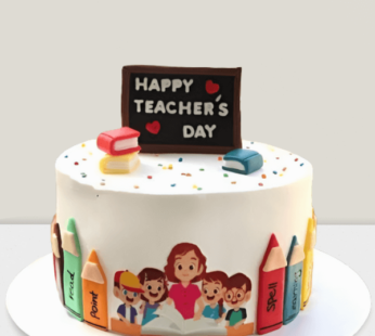 Teachers Day Theme Cake