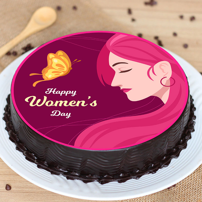 Buy Round Womens Day Blackforest Cake-Womens Day Blackforest Cake
